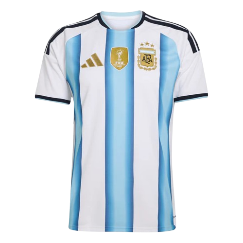 Maillot de l'Argentine, rayures bleu ciel et blanc